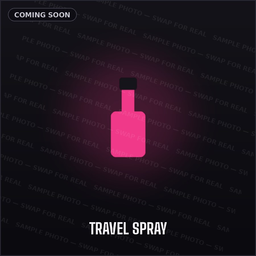 Travel Spray — sample placeholder, real product photo coming soon