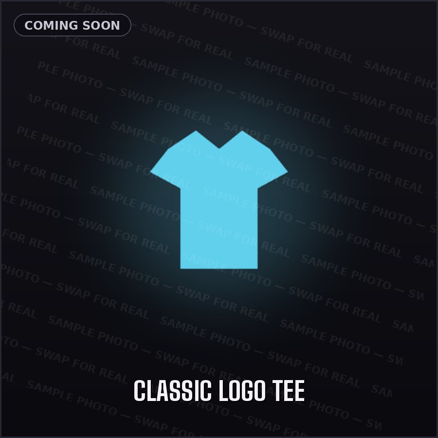 Classic Logo Tee — sample placeholder, real product photo coming soon